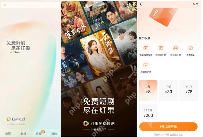 红果短剧会员页面中的看剧免广告权益