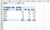 Excel 数据透视表按行列字段生成汇总结果