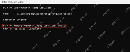 Win10 PowerShell 使用 Remove-VMSwitch 删除 Hyper-V 虚拟交换机