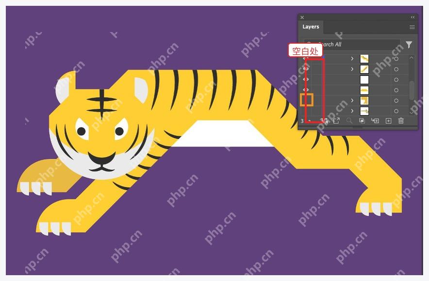 Illustrator 图层隐藏后在空白可见性列点击重新显示