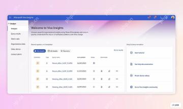 Viva Insights 报表列表和状态界面