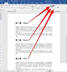 Word长文档按章节标题整理后的正文界面