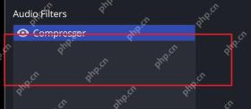 OBS Studio Filters 窗口左侧 Audio Filters 列表显示 Compressor