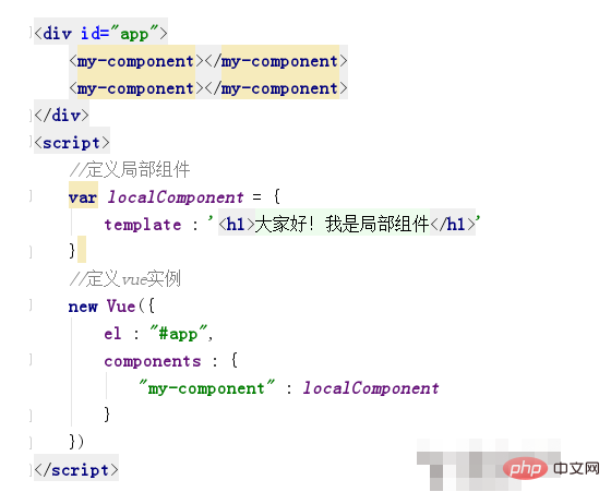 What is the difference between vue global components and local components