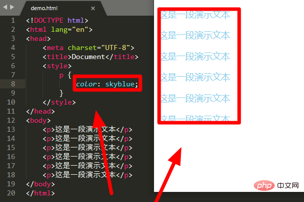 HTMLのフォントカラーを設定する方法