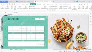 WPS Spreadsheet 页面布局界面中的表格与背景效果，用于打印前核对背景覆盖范围