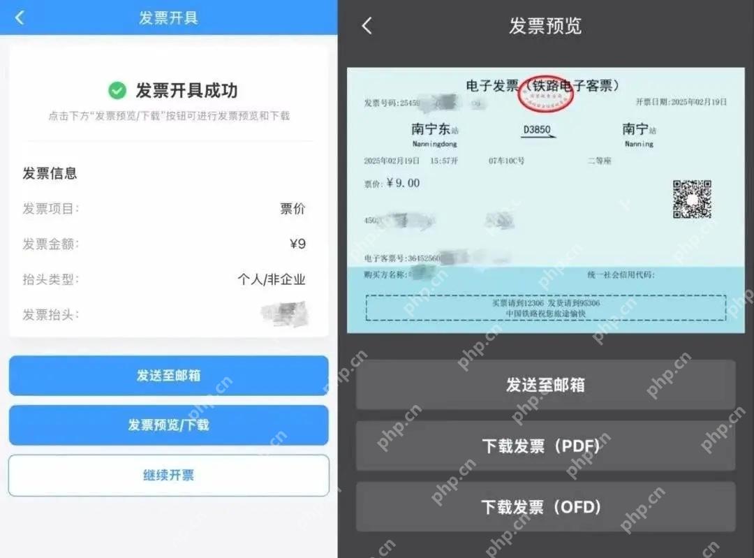 预览下载电子凭证