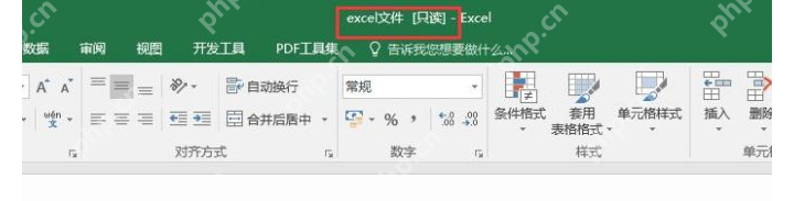 Excel 标题栏显示只读,提示当前工作簿不能直接覆盖保存