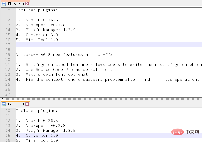 How to split screen in notepad