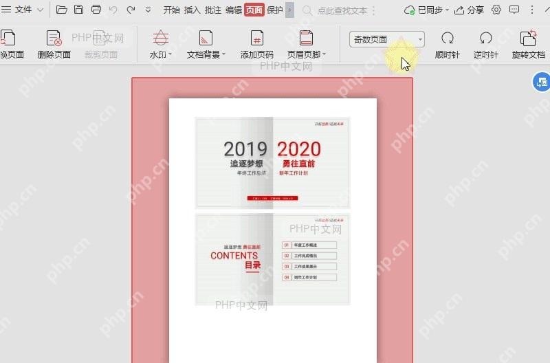 PDF文件如何快速查看奇偶页面?设置效果