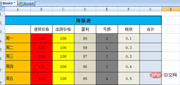 excel color fill