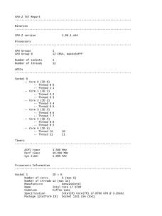 CPU-Z TXT Report 文本报告显示 CPU Groups Number of threads 和处理器信息