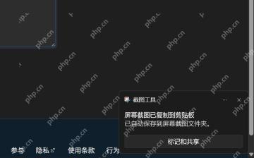 Windows 11 中文截图通知显示截图已保存到剪贴板