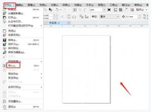 CorelDRAW 文件菜单中的导入命令
