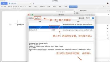 Endnote功能窗口显示‘插入文献’按钮的界面截图