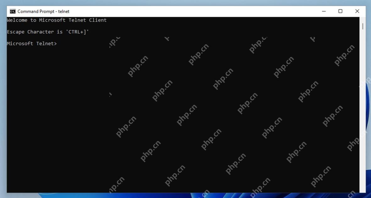 Win11 命令提示符进入 Microsoft Telnet 状态