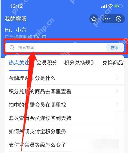 支付宝中文界面:搜索框,对应步骤:进入客服页后,先在搜索框里搜“银行卡提现失败”。别急着反复点提现,先把帮助入口找出来。