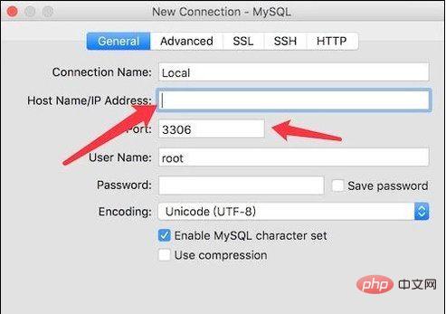 How to connect to database using navicat