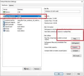 VMware Workstation Hard Disk 设置页显示 Disk information 中 not preallocated 状态