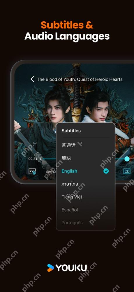优酷视频APP怎么切换多语言音轨第3步操作界面