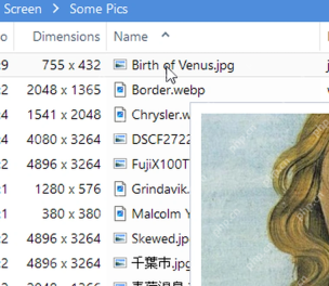 XYplorer 文件列表中的 Modified 列。