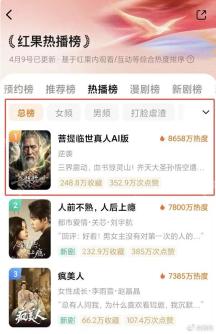 红果短剧榜单页面