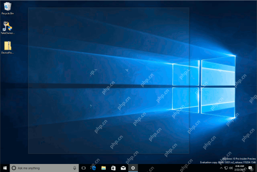 Win10 桌面上开启 Aero Peek 后窗口透明显示桌面的效果