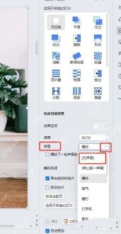 WPS 演示幻灯片切换效果面板