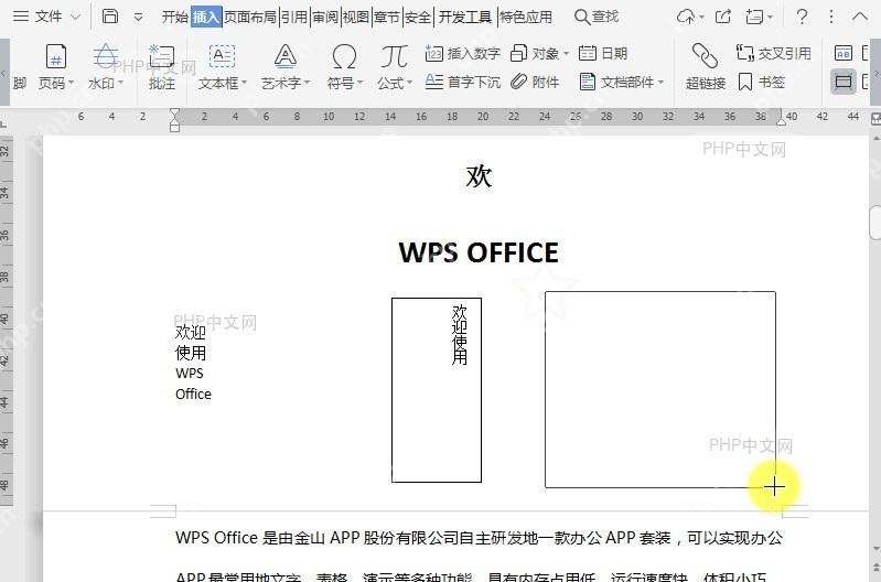 WPS如何在文档中插入多行文字类型的文本框?设置效果