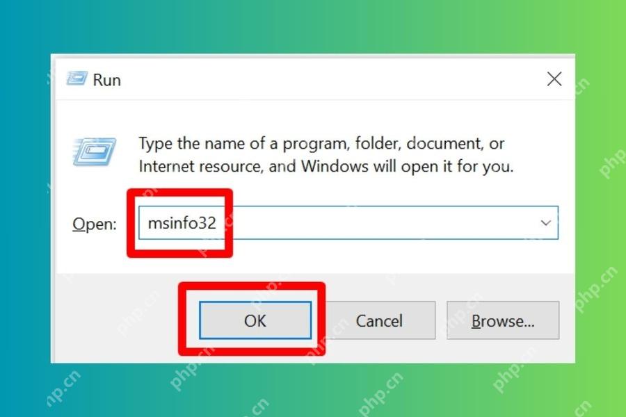 Win10 运行窗口输入 msinfo32 打开系统信息