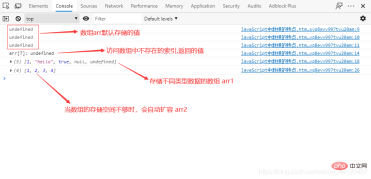 Does javascript array automatically expand?