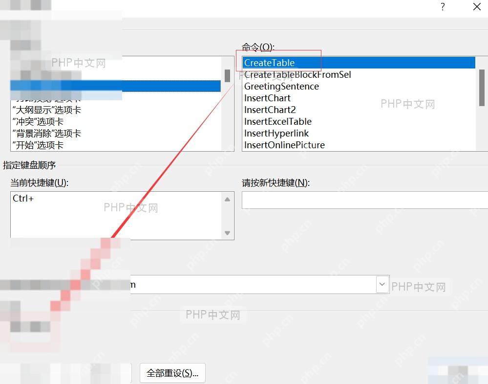 Word快捷键输入框
