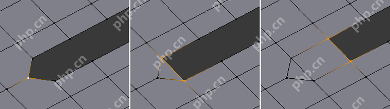 Blender 5.2 New Edge Face 示例显示沿边界连续按 F 生成新面
