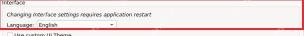 qBittorrent 语言设置提示需要重启程序,说明保存中文界面后要重新启动