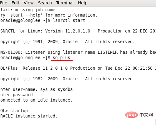 How to start oracle in Linux