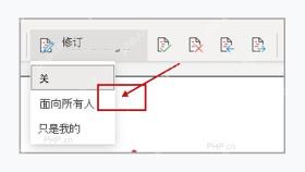 Word 修订下拉菜单中选择关退出修改模式的步骤图