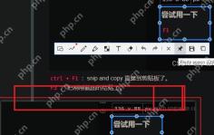 Snipaste Windows 截图工具条高亮保存和复制相关按钮