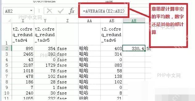 Excel AVERAGEIF条件求平均函数使用界面