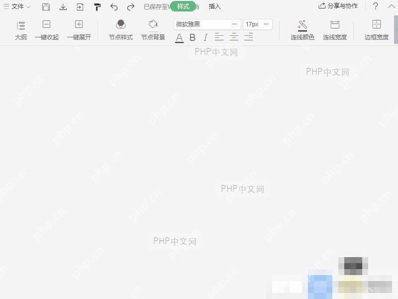 WPS如何放大/缩小思维导图的显示比例？ 点击缩小按钮