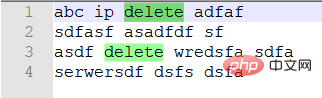 How to delete entire lines with keywords in notepad