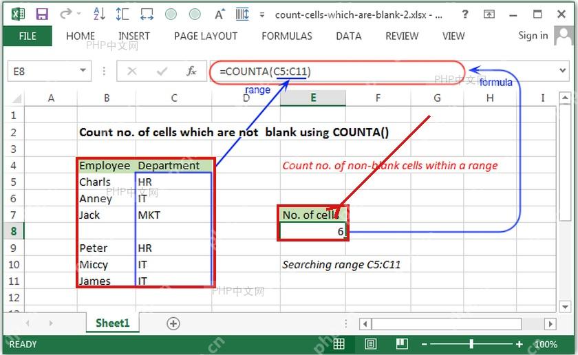 Excel 工作表中用于排查自动填充异常的单元格区域