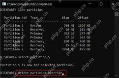 Win10 DiskPart 删除受保护分区时使用 delete partition override 命令