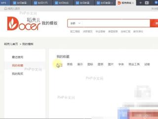 在我的页面中查看 WPS 收藏模板