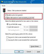 Win10 Quota Settings 中启用配额管理和拒绝超限写入