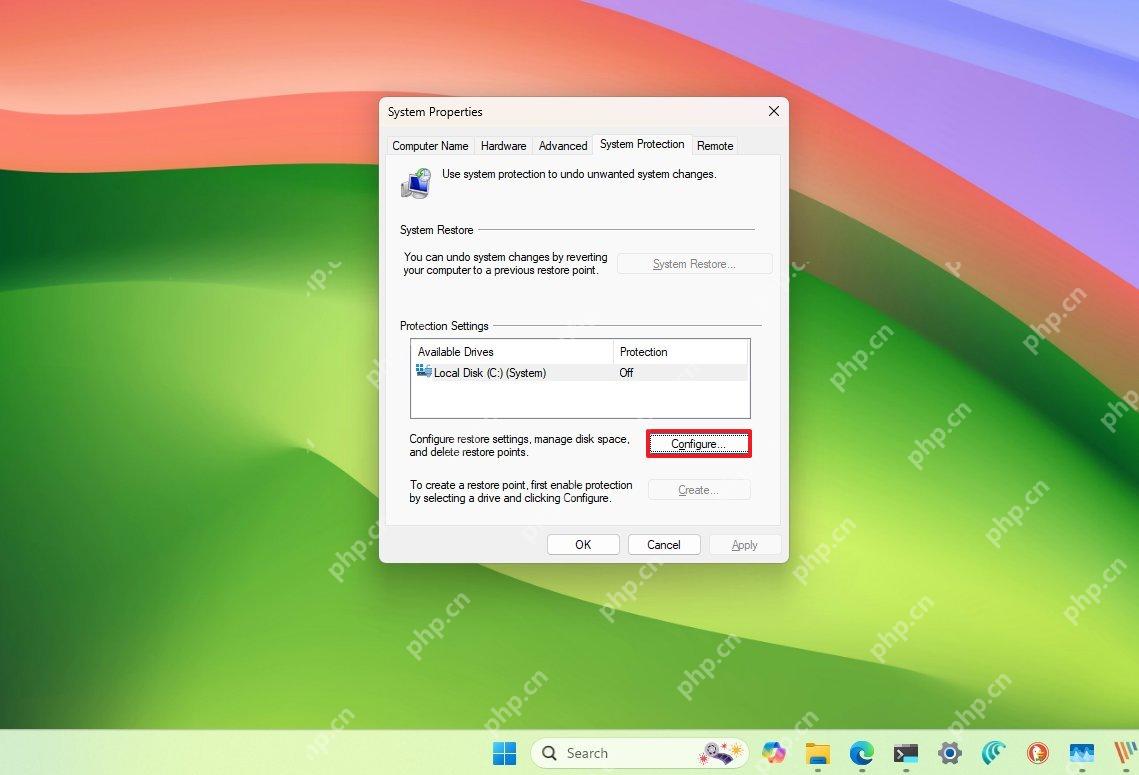 win11怎么开启系统保护_win11系统保护启用步骤 - php中文网