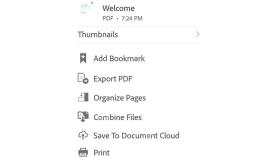 Adobe Acrobat 工具列表中的 Combine Files 入口