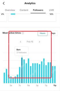 TikTok APP 粉丝活跃数据界面