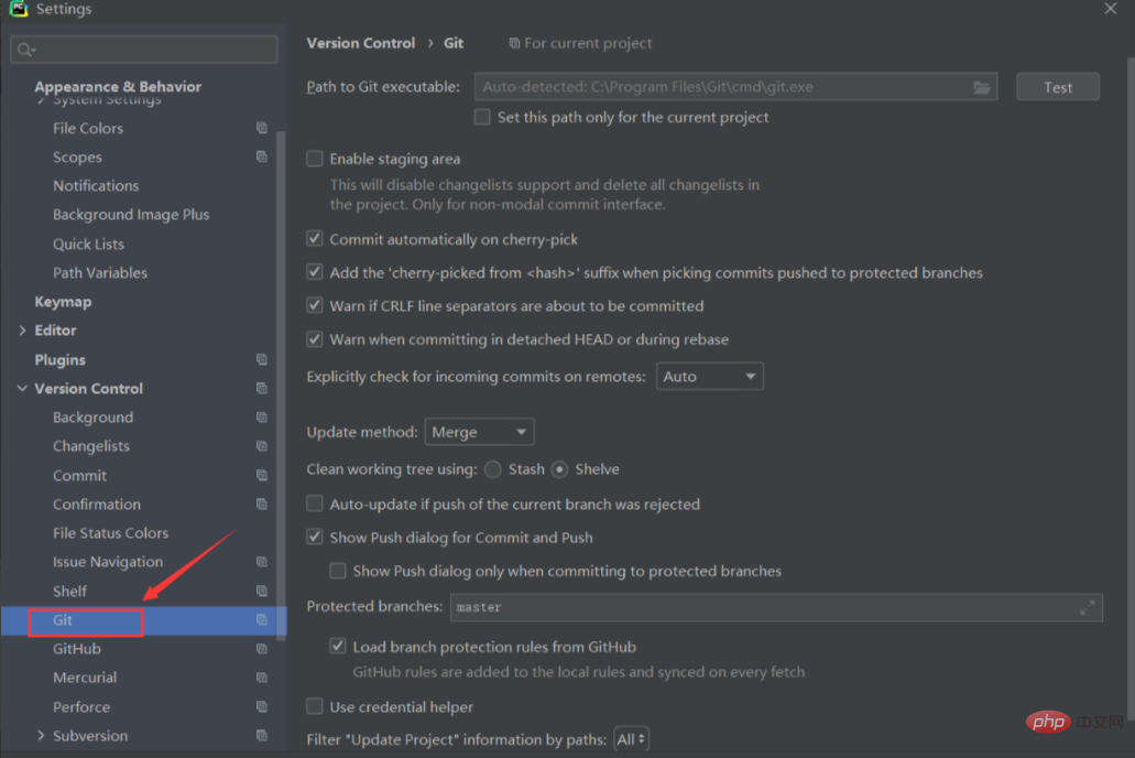 Comment configurer pycharm avec git