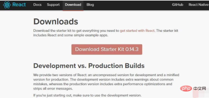 How to download react.js from react official website