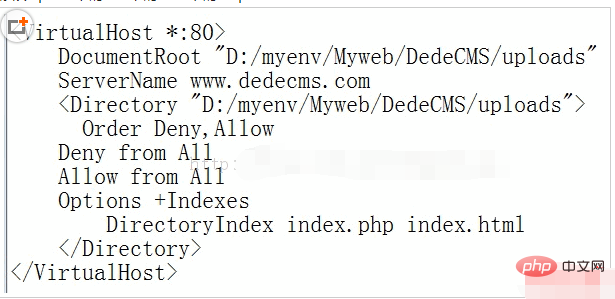 What should I do if dedecms directly accesses the domain name and cannot jump to index.php?